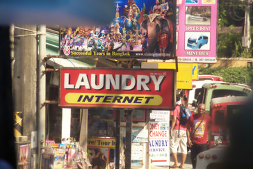 Esta mezcla me resultó muy original: lavandería e internet