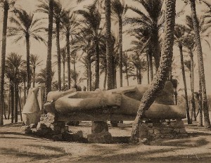Estatua de Ramses II.Foto tomada en 1823