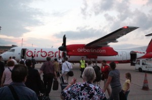 El avión que nos llevó a Cracovia