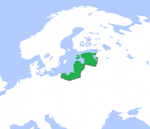 Mapa de estado de la orden Teutónica