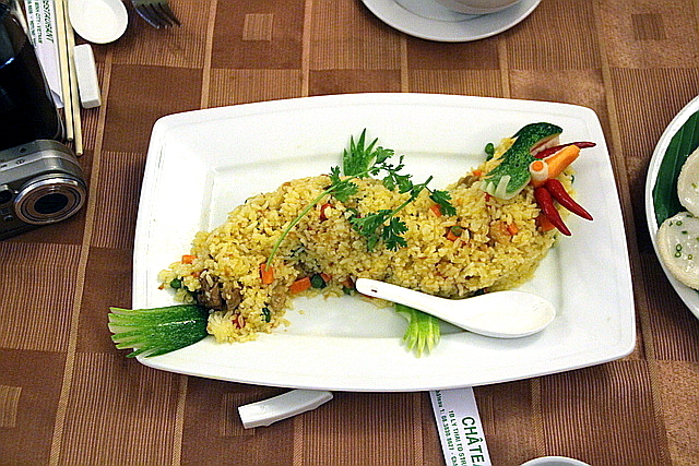 Presentación del arroz tres delicias.